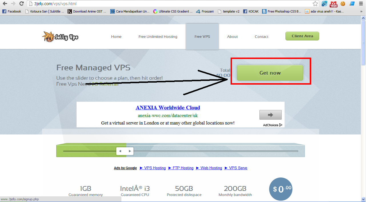 Free VPS - Register step | Eitas - Dofollow blog, SEO, valid HTML5, blogger trick, backlink, DeezClan