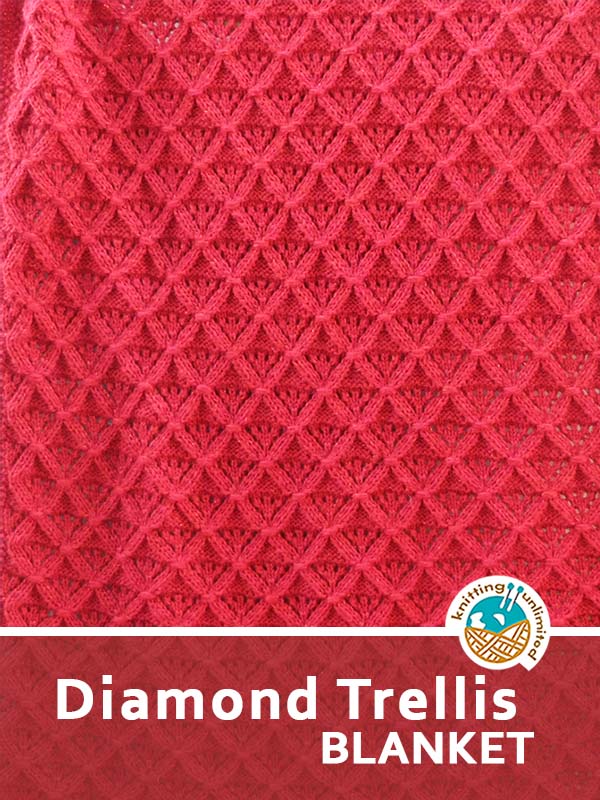 Diamond Trellis Lace Blanket // Free pattern