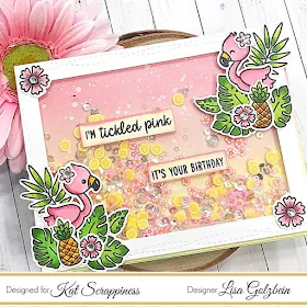 Sunny Studio Stamps: Fabulous Flamingos customer card by Lisa Galzbein
