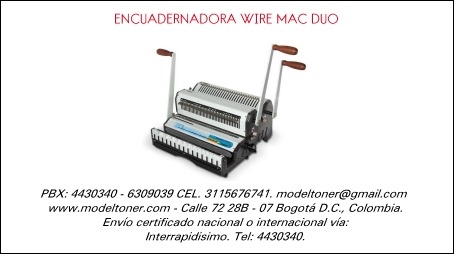 ENCUADERNADORA WIRE MAC DUO