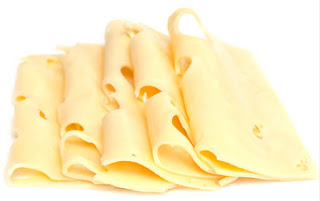 slices of Emmental cheese