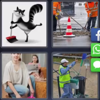 ▷ 4 Fotos 1 Palabra 【 RESPUESTAS 】 | ACTUALIZADO 2023!!: 4 Fotos 1 Palabra Gato Barriendo Gente Limpiando Mujeres Obra Calle - Enigma Diario Octubre 6 Letras
