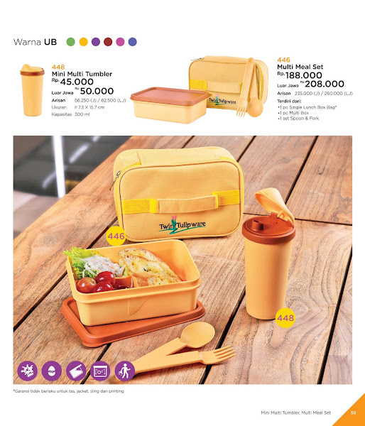 Mini Multi Tumbler. Multi Meal Set, Katalog Tulipware 2019