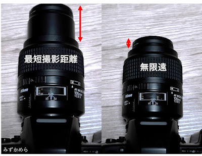 AI AF Micro Nikkor 105mm F2.8D レンズの伸び具合