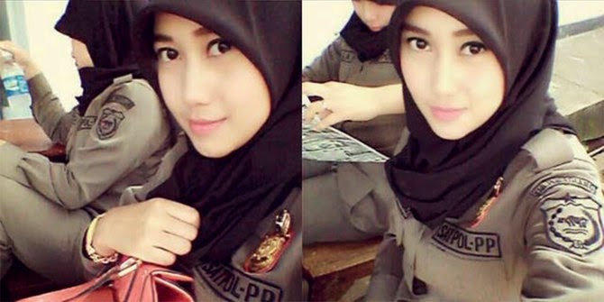 Foto Satpol PP Cantik Berkerudung Nurul Habibah