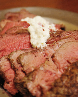 Beef Roast with Horseradish Blue Cheese Sauce