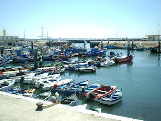 SETUBAL vue du port de pêche de notre camping-car