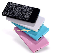 Logo Power Bank potenza 5000mAh, piatto ! Sconto 70% a soli € 10,78! Affrettati