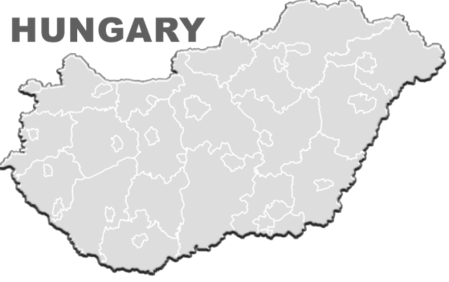 image: Hungary Printable Outline Blank Map