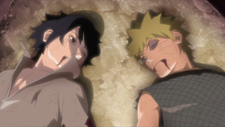 Image of Sasuke and Naruto looking at each other
