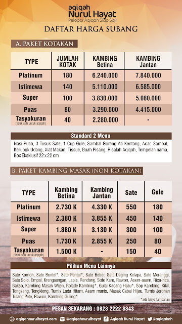 Harga aqiqah Subang, Paket Aqiqah Subang, Rumah Aqiqah Subang, Jasa Aqiqah Subang, Harga Kambing Aqiqah Subang, Jual Kambing Aqiqah Subang, Catering Aqiqah Subang, Darul Aqiqah Subang.