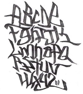 Graffiti Alphabet A-Z Sketches Design