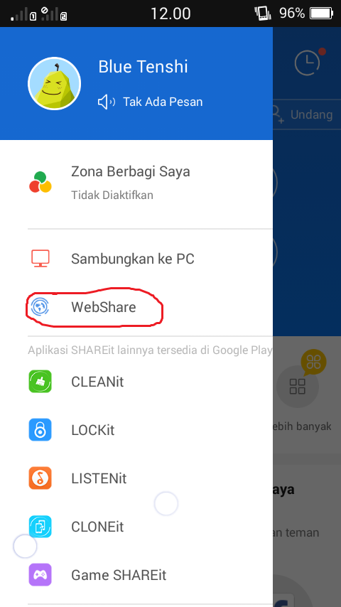 Kirim File ke Semua Device : Fitur Keren SHAREit - Blue Tenshi