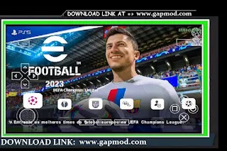 eFootball 2023 Mod Pes PPSSPP Update All Transfer And New Hairstyles Best Graphics HD