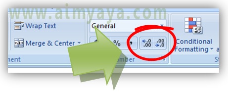 Cara Mengatur penulisan / tampilan angka dan bilangan real di microsoft excel melalui ribbon