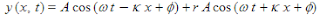 cosine equation for the incident plus the reflected wave