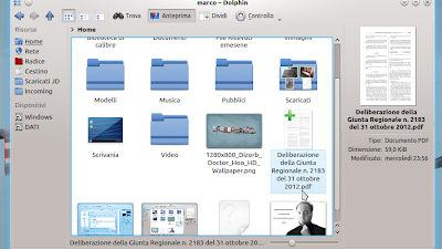 Dolphin: Anteprima file PDF