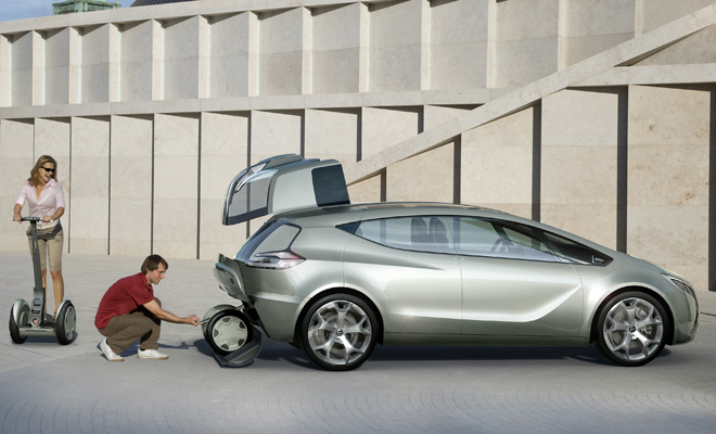 Opel Flextreme Concept with Segway storage