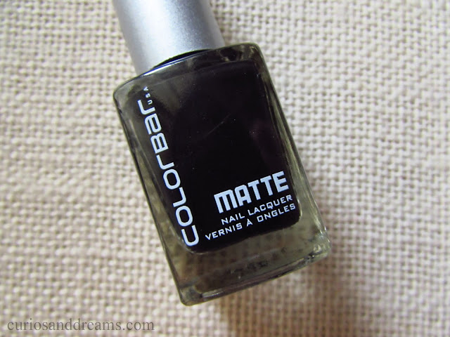 Colorbar Matte nail Lacquer review, Colorbar Matte nail Lacquer Blackness review, Colorbar Blacknes review, Colorbar Blacknes swatch