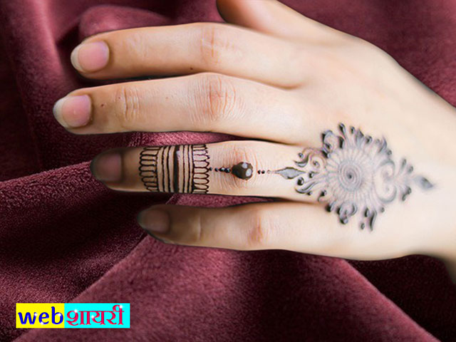 Simple Arabic Back Hand Mehndi Design
