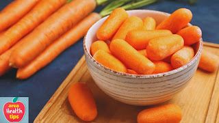 Carrots Vitamin A helps in the growth and regeneration of skin cells