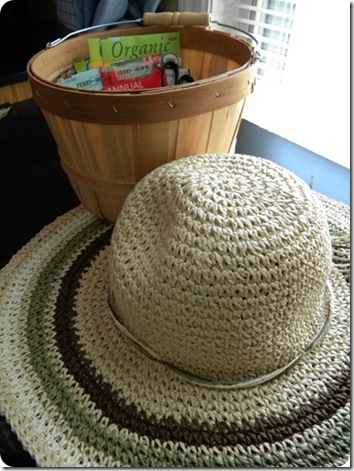 garden hat and basket