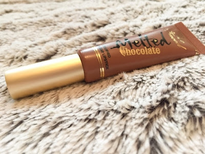 Too Faced melted chocolate lipstick in chocolate honey