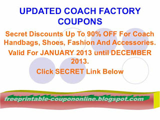 Free Printable Coach Coupons