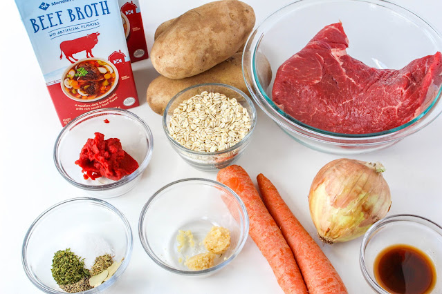 recipe ingredients displayed on a white background.