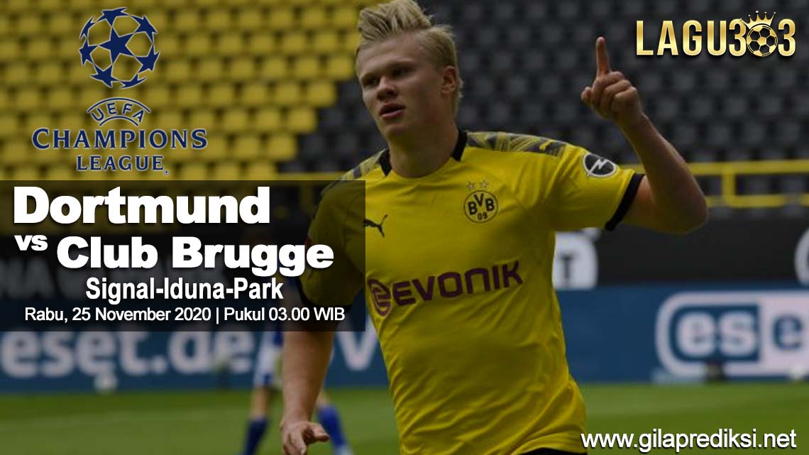Prediksi Borussia Dortmund vs Club Brugge 25 November 2020pukul 03:00 WIB