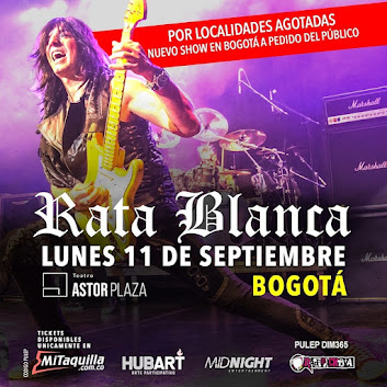 Concierto de  RATA BLANCA en Bogotá 2023 | ASTOR PLAZA