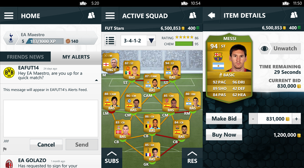 FIFA 14 'Football Club' companion app now available for Windows Phone    football club fifa 14