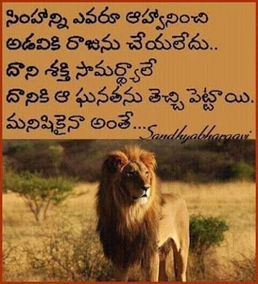 Lion Quotes In Telugu