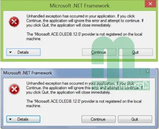  Salah satunya ialah aplikasi desktop emis tidak mau berjalan dan keluar notifikasi  Solusi Error Emis: Microsoft.ACE.OLEDB.12.0
