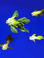Фигурки на риби от китайско зеле