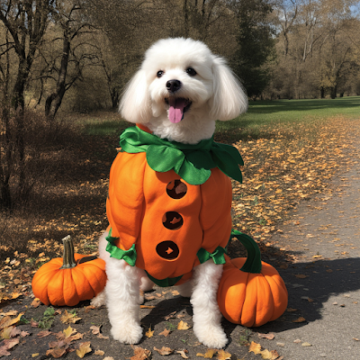 Halloween pumpkin dog costume