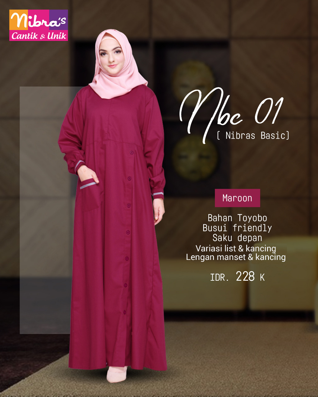 BAJU GAMIS NIBRAS  TERBARU NBC 01