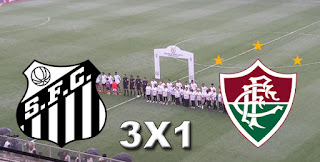 Placar Santos 3x1 Fluminense