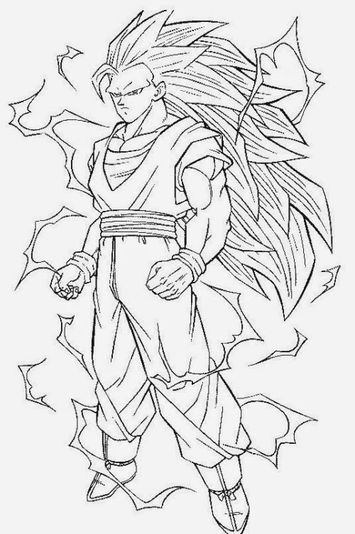Download Goku sketch for Colouring
