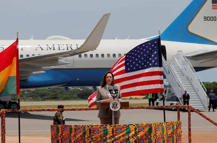 VP Kamala Harris arrives in Ghana for three-nation African tour