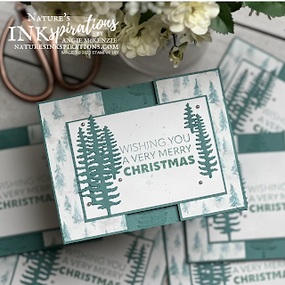 Stampin' Up! Forever Forest Christmas cards for a card swap | Nature's INKspirations by Angie McKenzie