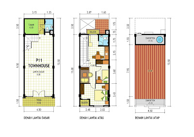  Denah  Rumah  Toko  dan Taman Ruko