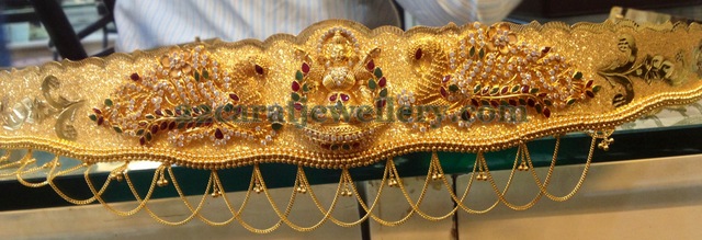 22k Gold Peacocks Waist Belt