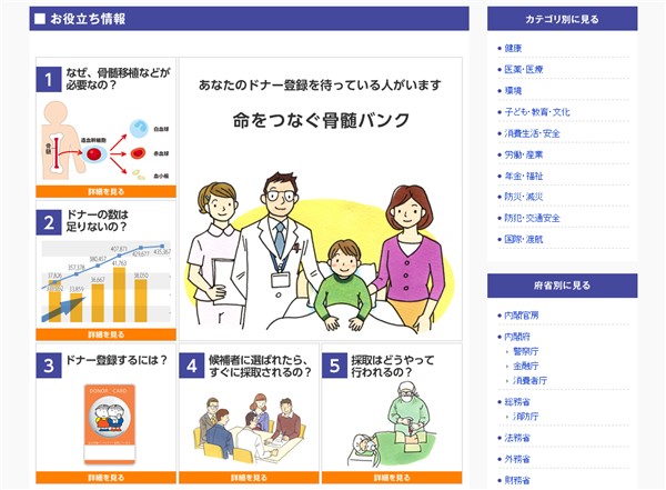 あなたのドナー登録を待っている人がいます　命をつなぐ骨髄バンク：政府広報オンライン