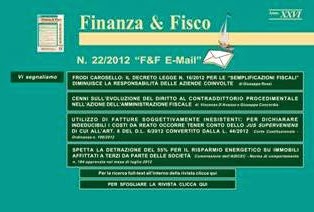 Finanza & Fisco 2012-22 - 2 Giugno 2012 | TRUE PDF | Settimanale | Finanza | Tributi | Professionisti | Normativa
Settimanale tecnico di informazione e documentazione tributaria.
