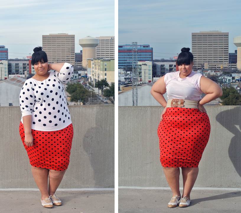 JIBRI, Plus Size high fashion, Polka dots