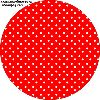 Red, Yellow and Withe Polka Dots Toppers or Free Printable Candy Bar Labels.