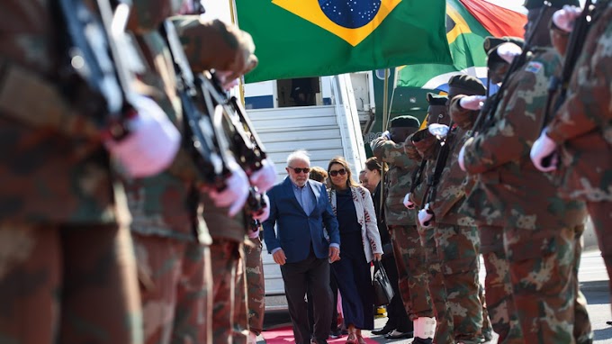Lula chega à África do Sul para a Cúpula do BRICS