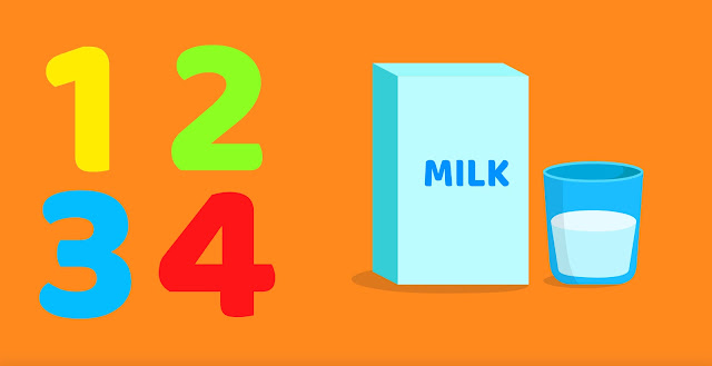 Can you count how many cups of milk are there?