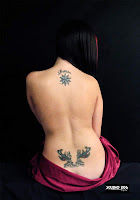 Luxury Tattoo for Girl-Butterfly,LowerBack and Writing Tattoo